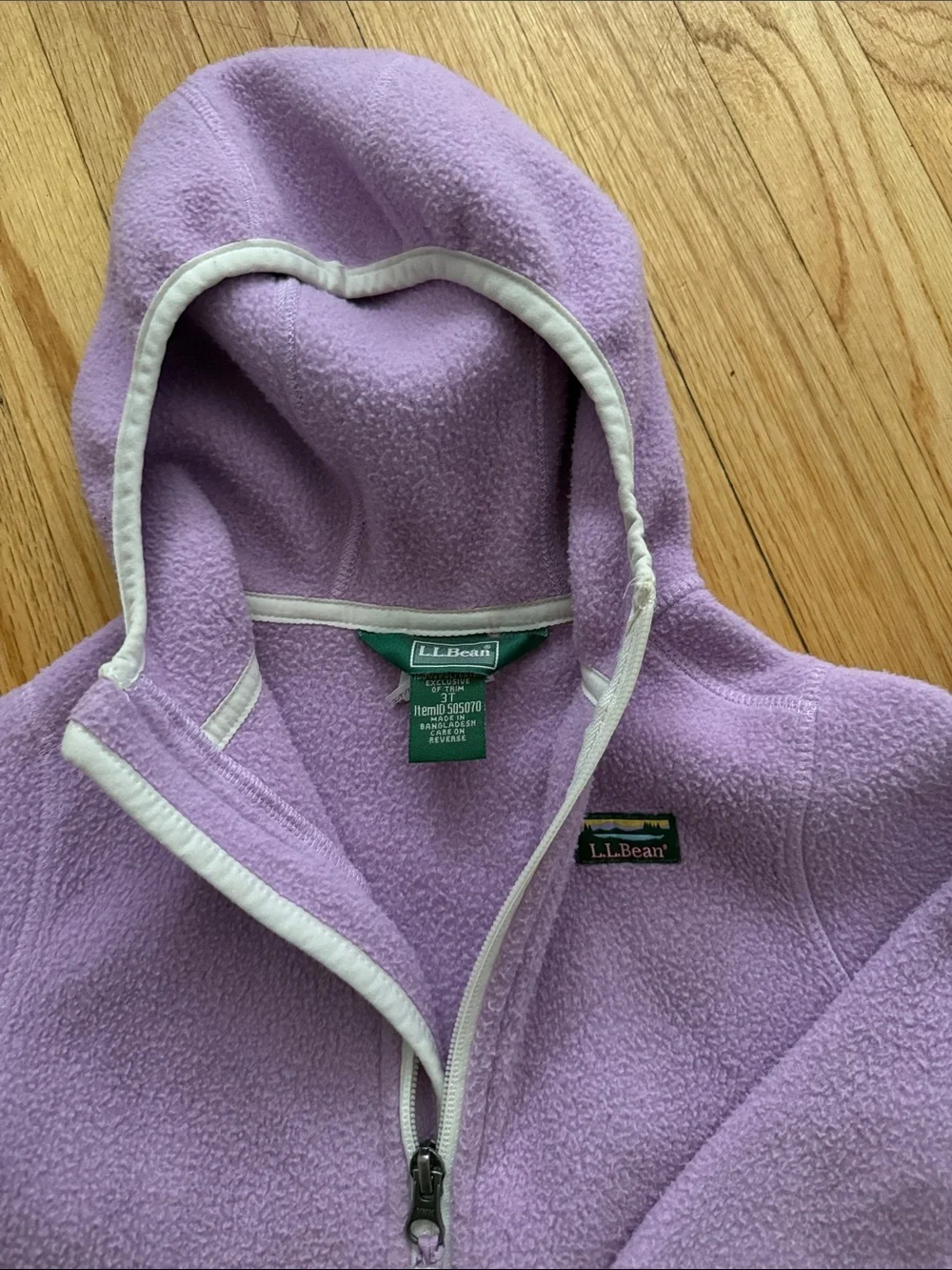 LLBean kids fleece hooded coat